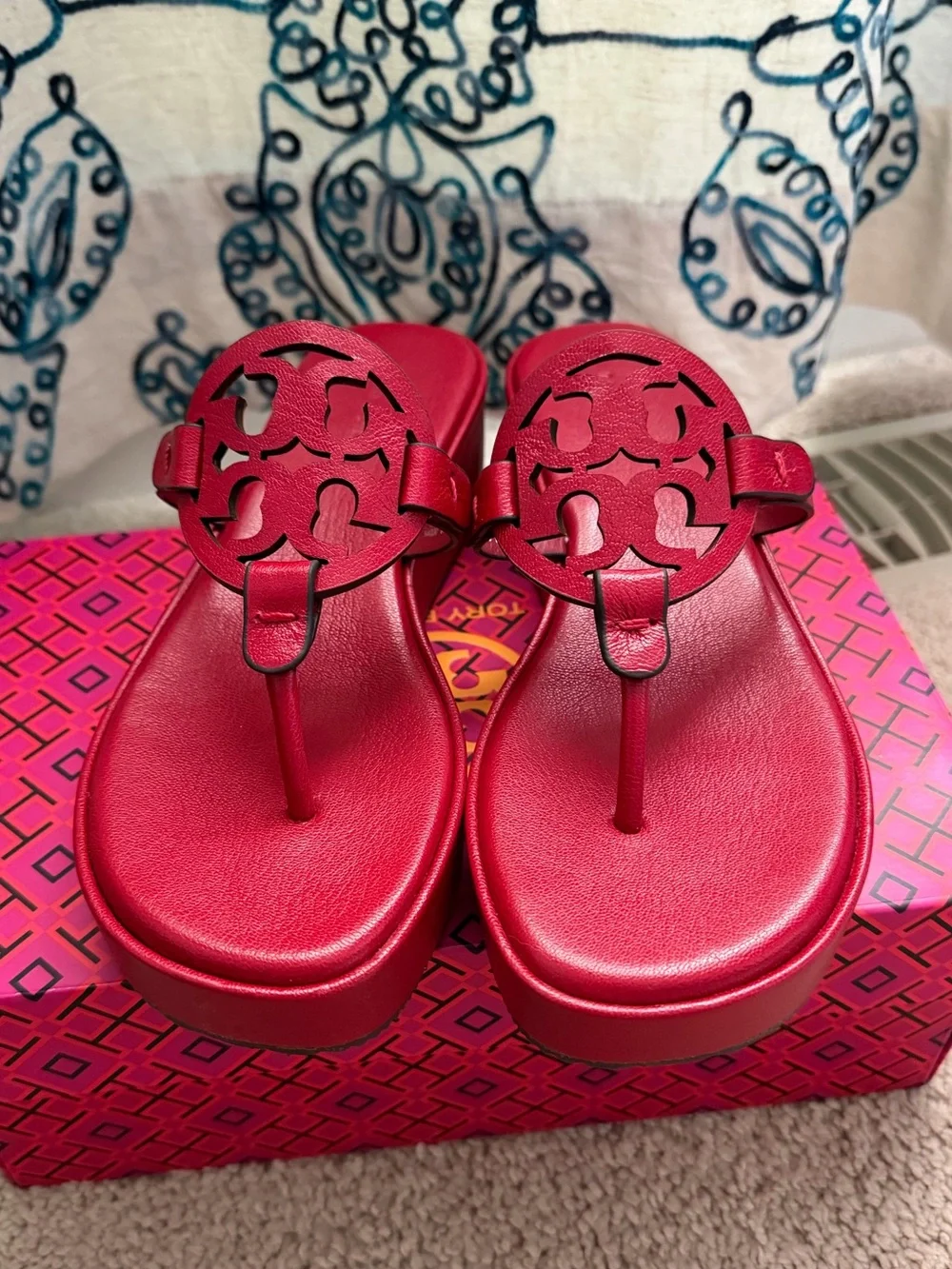 Tory Burch Miller Wedge Sandals - Picture 2 of 6